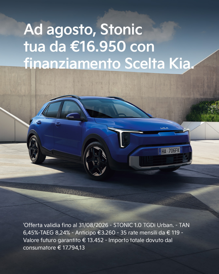 Stonic tua da € 16.950 con Finanziamento Scelta Kia