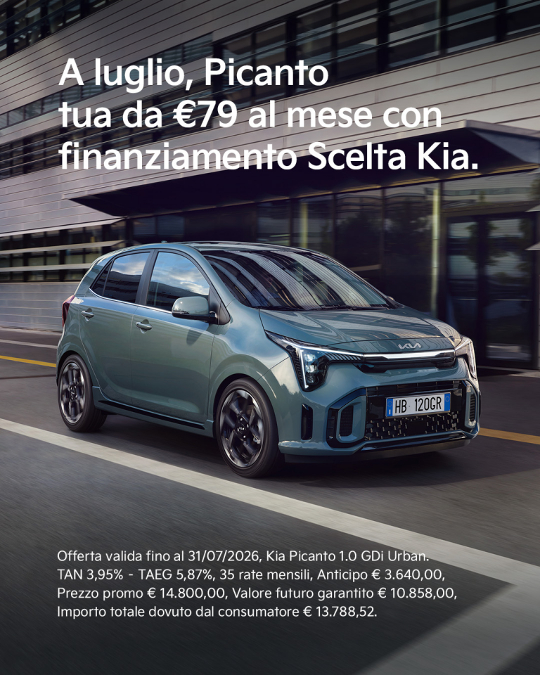 Kia Picanto tua da € 79 al mese