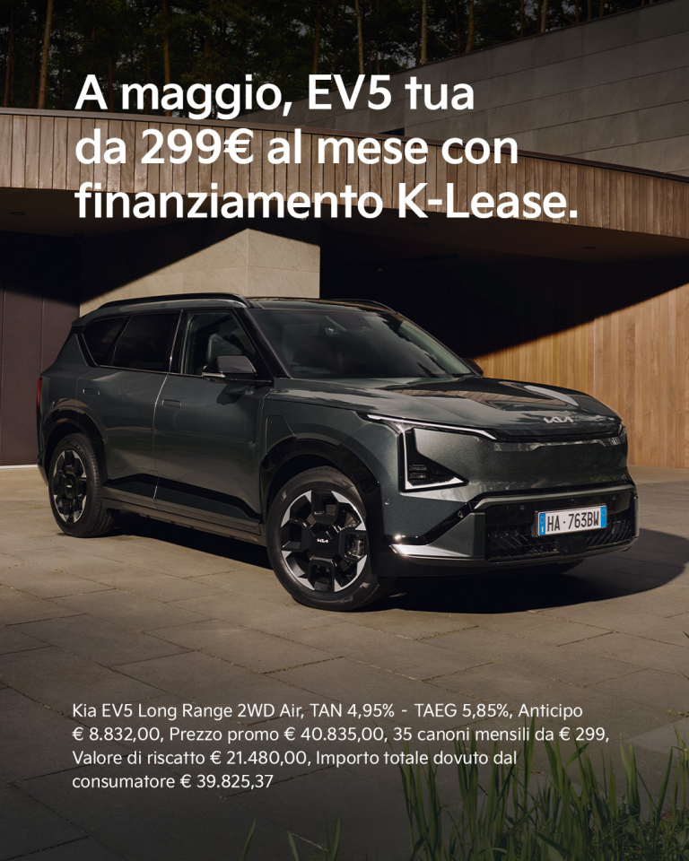 KIA EV5 TUA DA 299€ AL MESE